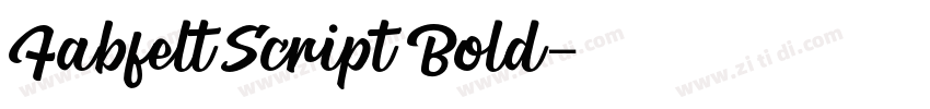 FabfeltScript Bold字体转换